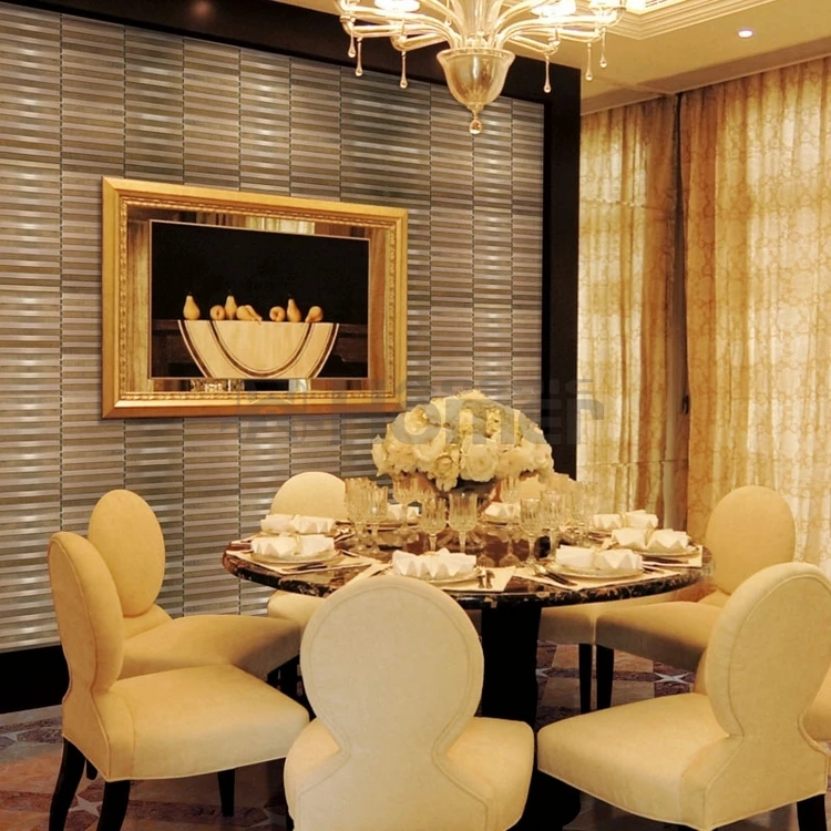 Us 279 99 Bronze And Stainless Steel Mosaic Metal Wall Tile Strip Pattern Dining Room Wall Tiles Bedroom Wall Decor Metal Mosaic Tiles In Wall