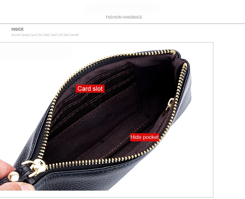 Bolsas de Couro Simples Moda Zipper Dia