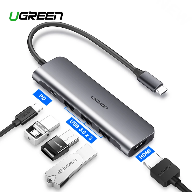 Ugreen USB C HUB USB-C to 3.0 HUB HDMI Thunderbolt 3 Adapter for MacBook Samsung Galaxy S10 Plus Huawei P30 Pro Type C USB HUB Ugreen USB C HUB USB-C to 3.0 HUB HDMI Thunderbolt 3 Adapter for MacBook Samsung Galaxy S10 Plus Huawei P30 Pro Type C USB HUB