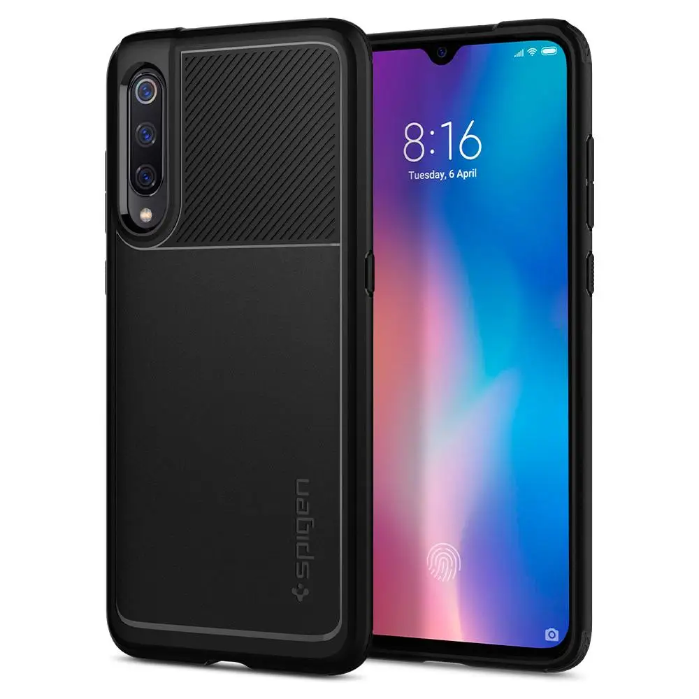 100% Original SPIGEN Xiaomi Mi 9 Case Rugged Armor Matte Black Flexible TPU Anti-Slip Drop-Resistance Cases S35CS26089