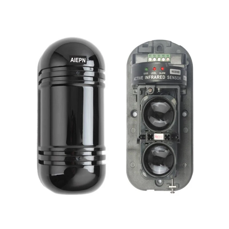 Wired 100M Alarm Dual Beam Photoelectric Infrared LED Detector Tamper