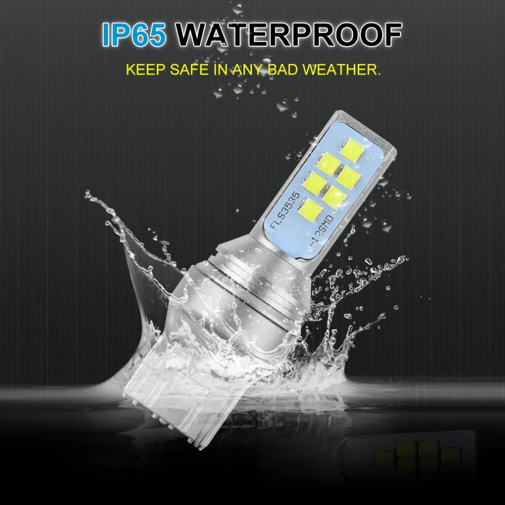 2 шт. 1400LM T20 7443 W21/5W LED 7440 W21W T25 3157 P27/7W светодиодные лампы автомобильные указатели