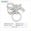 40*42mm Handmade Brass Cubic Zirconia Bowknot Charms Pendants DIY Jewelry Bracelet Necklace Making, Model: VD350 ► Photo 3/3