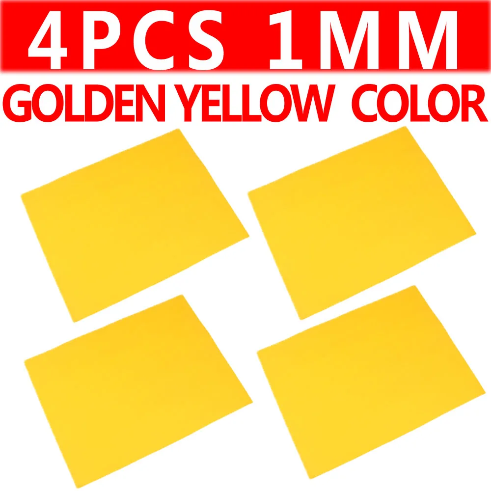 Bimoo 4 шт. 1 мм многоцветный спонж EVA пенопластовый бумажный лист для завязывания мушек ручной работы бумажный контейнер для травы пенный Поппер Карп жуки для завязывания мушек - Цвет: 4PC 1mm GoldenYellow