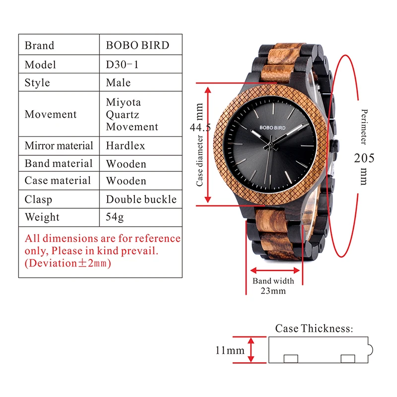 new d30 watches bobo bird fashion watch for men (32)