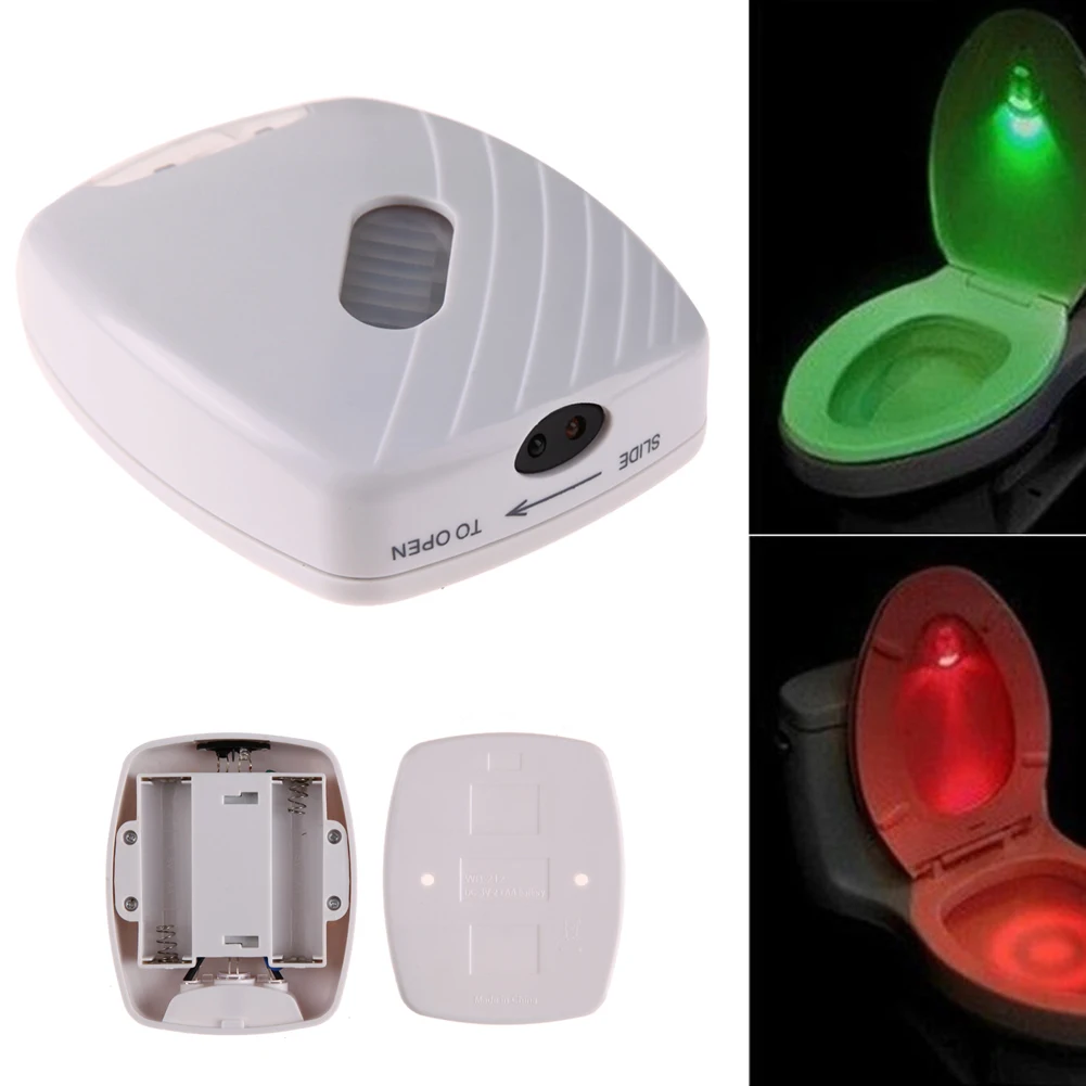 LED Toilet Light Motion Sensor Activated Bathroom Night Lamps Toilet