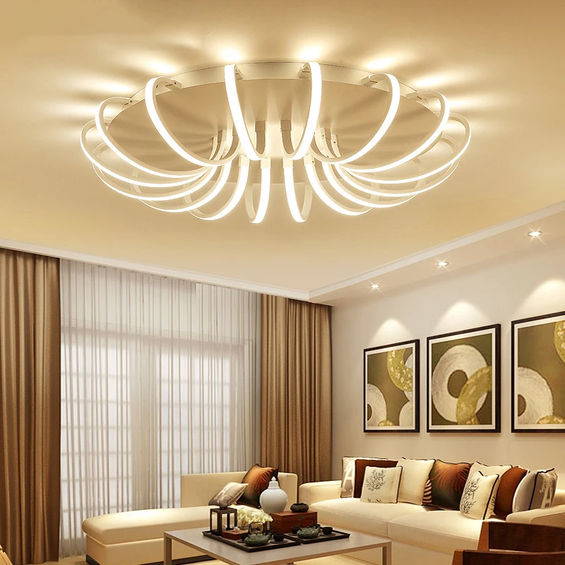 Lican Aluminum Round Modern Led Ceiling Chandelier Light For Living Lican Aluminum Round Modern Led Ceiling Chandelier Light For Living Room Bedroom Black Or White Dec Ac85 265v Ivanovonews