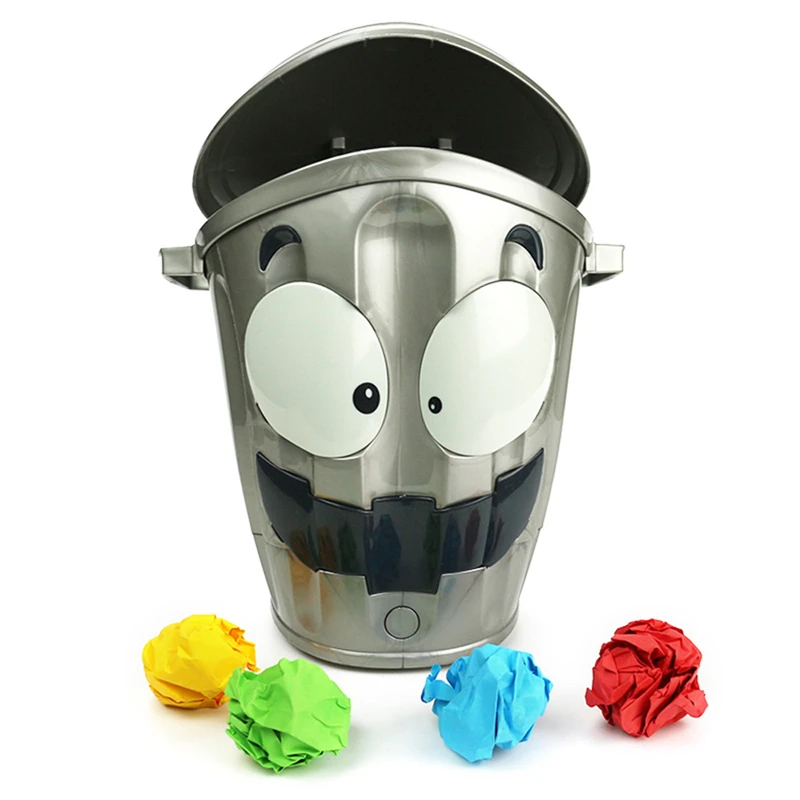

Electronic Toy Try Throwing Paper Balls Into The Moving Trash Bin Funny Game Sports Children Adult Funny Toys Plastic