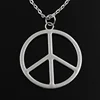 New Fashion Peace Symbol Pendants Round Cross Chain Short Long Mens Womens Silver Color  Necklace Jewelry Gift ► Photo 1/3