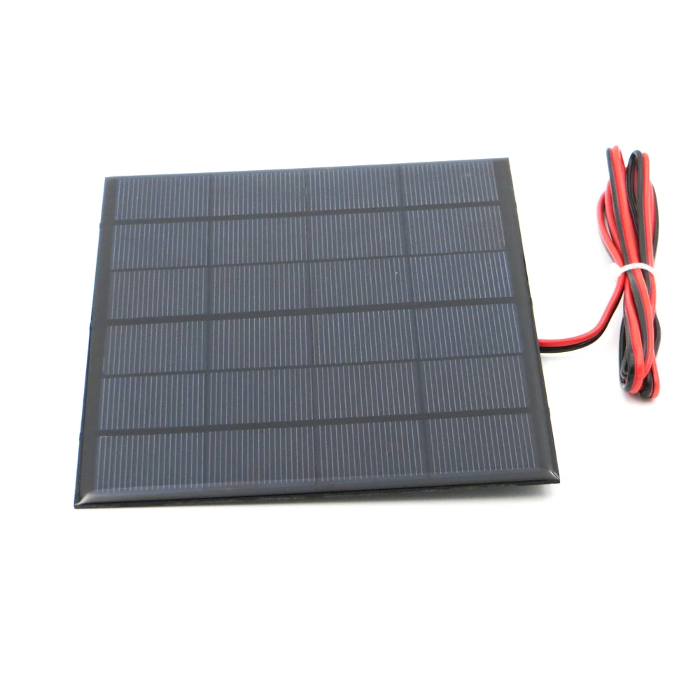 Панели солнечные поликристаллические кремниевые 6V 3,5 W с 100 см Удлинительный кабель DIY Батарея Зарядное устройство Модуль Мини солнечных батарей провод игрушка