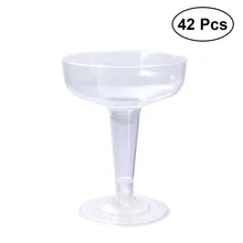 42 шт пластиковые бокалы для шампанского одноразовые шампанское вино бокалы для коктейля идеально подходит для свадебной вечеринки(прозрачный