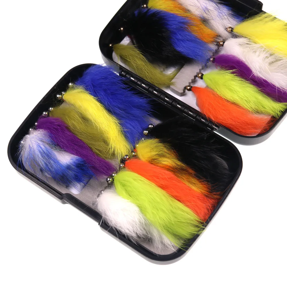 Isca de Pesca de Arco-íris com Voa Isca de Pesca Caixa Streamers Trutas Arco-íris Fly Box 20 Pçs - 4 8 Isca de pesca de arco-íris com voa,