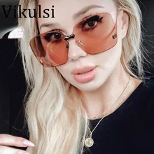 Итальянские брендовые дизайнерские большие солнцезащитные очки без оправы для женщин и мужчин модные цельные Квадратные Солнцезащитные очки для женщин винно-красные Оттенки UV400