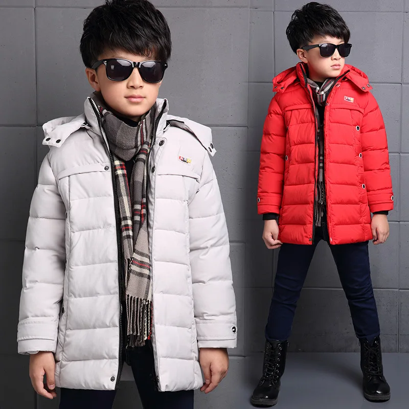 2016 Winter Boys Outerwear For Kids New Thickening Keep Warm Children Boys Long Jacket Clohting Winter