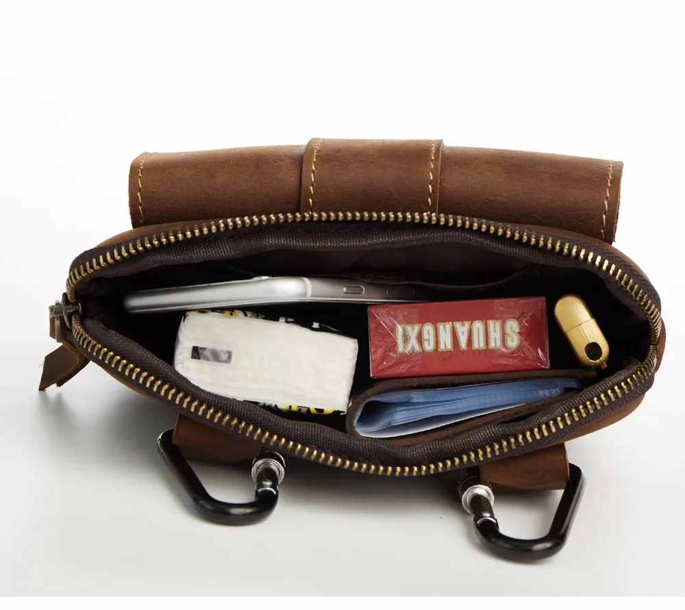 JOYIR Ретро Мужская коровья кожа поясная сумка мини Мужская поясная сумка для телефона сумка для путешествий поясная сумка роскошный бренд