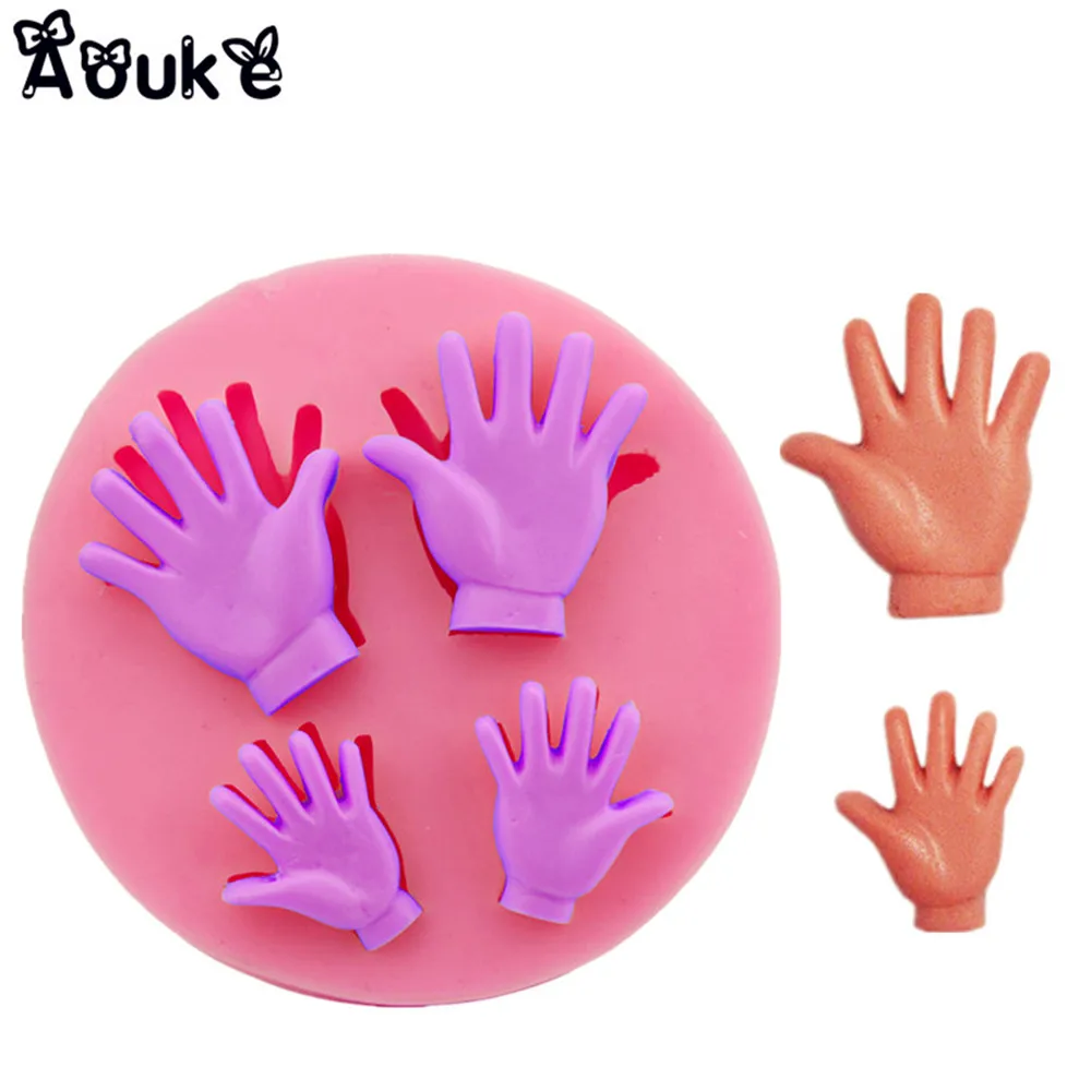 

Hand Shape Liquid Silicone Mold Cake Chocolate Molds Cookies Pastry Pudding Ice Cube Mould Wedding Decoration DIY Baking Tools