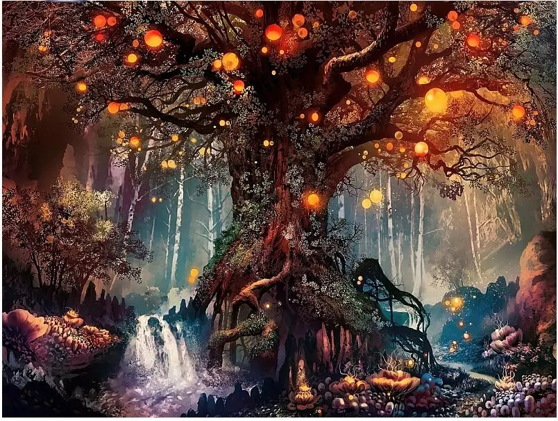 light mysterious tree
