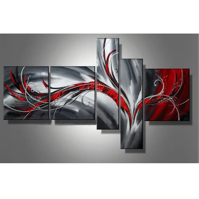 best price canvas painting abstract art 5 plane wall art 100 hand best abstract paintings