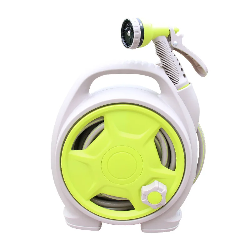 

Mini Portable Car Wash Pipe High Pressure Water Gun Reel Hose Set Agricultural Home Gardening Flowers Storage Suit Cart