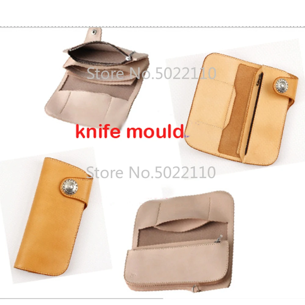 

2019 Japan Steel Blade DIY Leather Craft Vintage Wallet Inner Zipper Pocket Wooden Die Cutting Knife Mould Punch Tool Set
