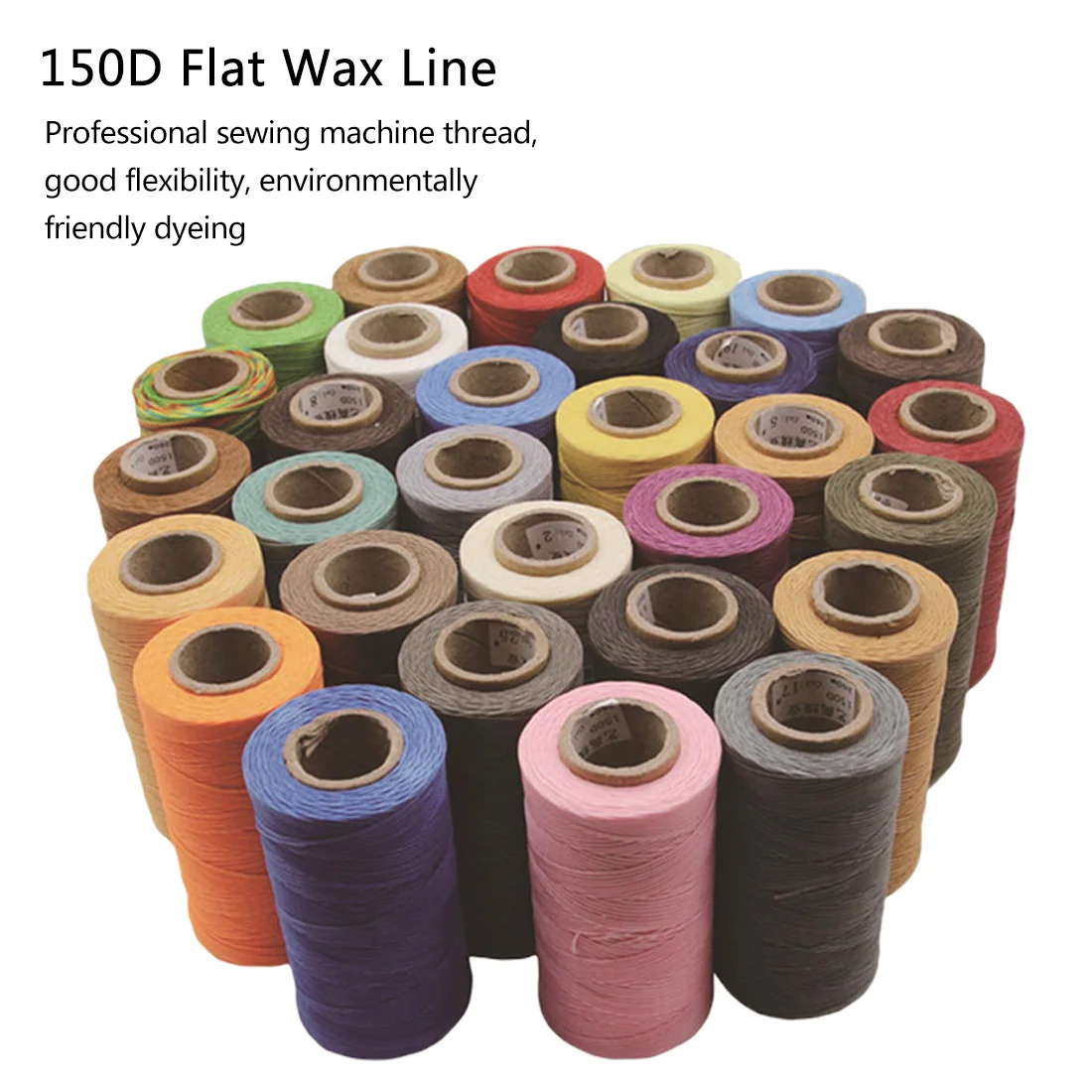 

50m/Roll Handmade Flat Waxed Sew Wax Line Thread Cord Sewing Craft Tool Hand Stitching for DIY Leather