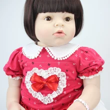Около 70 см Силиконовые куклы-младенцы Reborn сопровождать Спящая Reborn короткие волосы девушка модные Рождество подарок Brinquedos