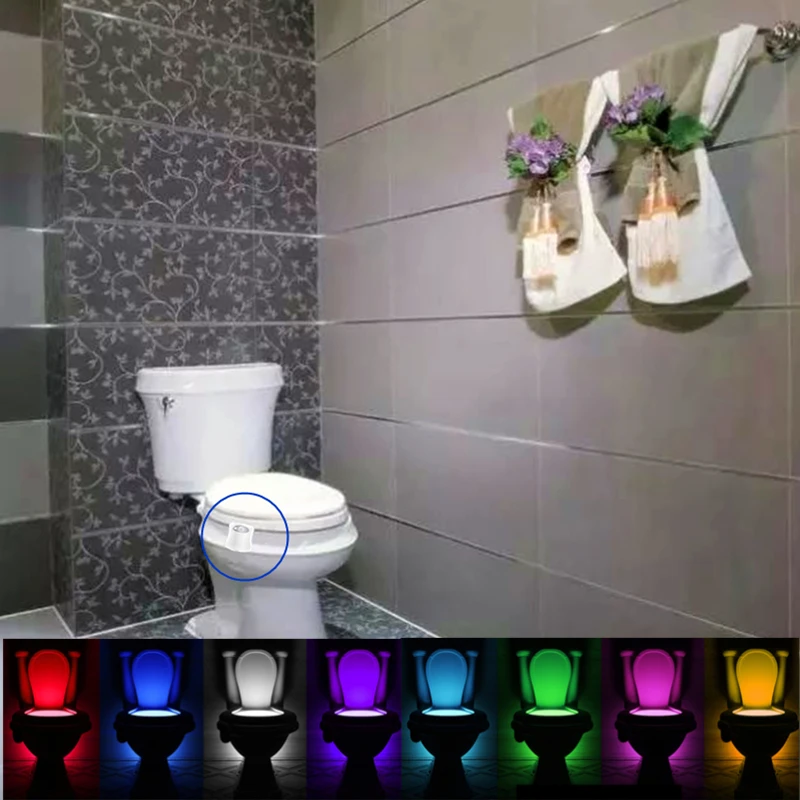 Motion Sensor Toilet Light, Body Auto Motion Activated LED Toilet