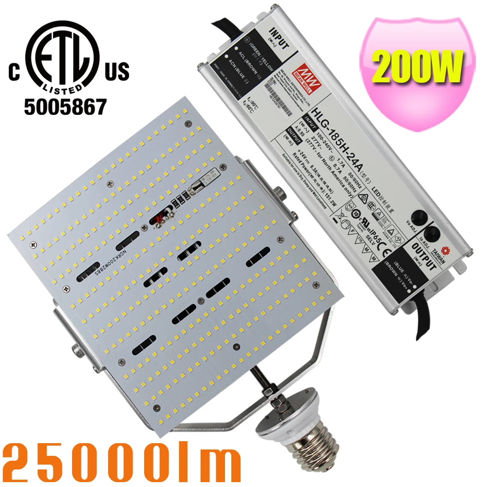 DLC E39 200Watt LED Parking Lot Retrofit Kits 1000W Metal halide shoe box street parking lot