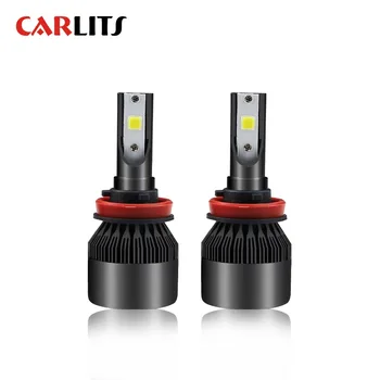 

CARLITS 2PCS H11 C6S LED Car Headlights 12V 60W/Set COB Automobile Lamp Brightness Led Light 6500K Universal Light Source