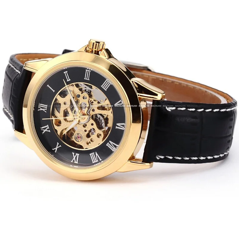 Shenhua мужские часы Топ бренд класса люкс золотые автоматические механические наручные часы для мужчин Скелет relogio masculino reloj hombre
