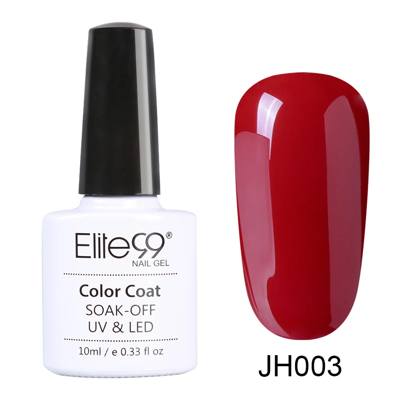 Elite99, серия винно-красного цвета, 10 мл, Гель-лак для ногтей, цветной лак, Полупостоянный Гель-лак для ногтей, замачиваемый, УФ светодиодный, Гель-лак - Цвет: JH003