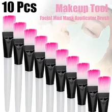 10pc máscara facial escova pincéis de maquiagem olhos rosto cuidados com a pele máscaras aplicador cosméticos máscara escova ferramentas alça clara #88767