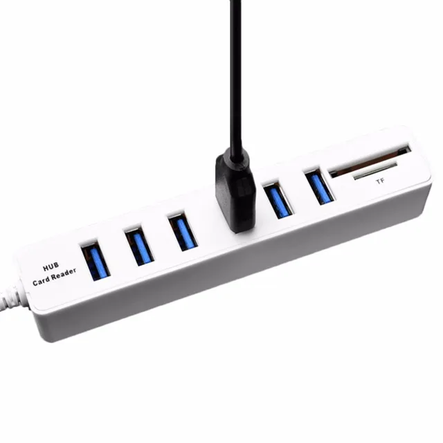 Best Offers USB 2.0 Hub 6 Ports High Speed 480 Mbps TF/SD Card Reader USB Splitter For PC Laptop Computer Peripherals Accessories Best Offers USB 2.0 Hub 6 Ports High Speed 480 Mbps TF/SD Card Reader USB Splitter For PC Laptop Computer Peripherals Accessories