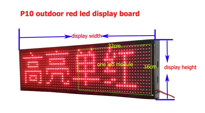 Verzwakken Archeologie piramide 16*128 Pixels P10 Red Led Display Panel Programmable And Scrolling Message  Led Sign Outdoor Advertising Led Screen - Led Displays - AliExpress