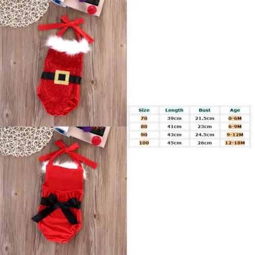 Бренд Multitrust, Рождественский комбинезон с открытой спиной и красной горловиной для новорожденных девочек, боди, одежда, наряды, Рождественская одежда ZX