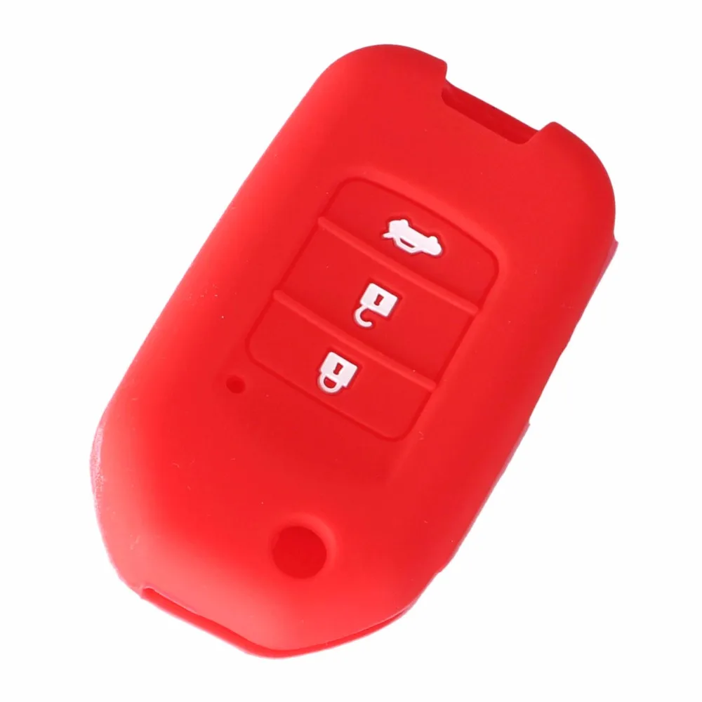 KEYYOU 10 шт./лот для Honda Accord 9 Crider Civic откидной силиконовый 3 кнопки чехол