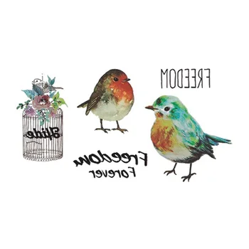 

2017 NEW Hot Design Temporary Tattoo for Adults Waterproof Tatoo Sticker Body Art Fashion Flower Pot Bird Fake Tattoo Man Woman