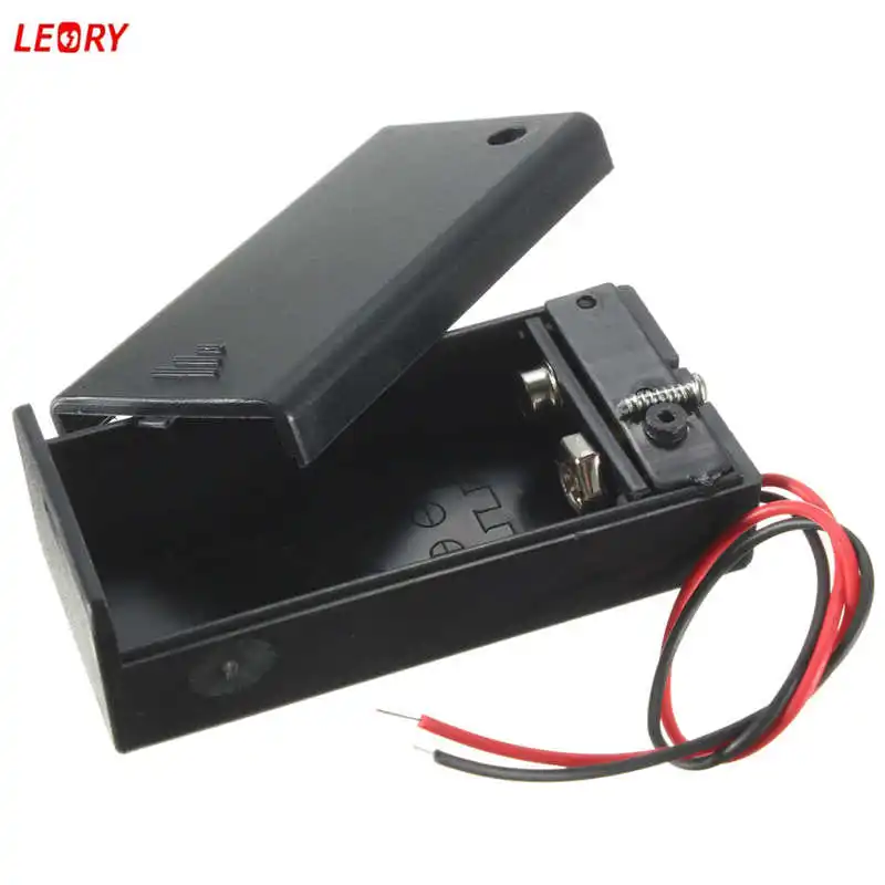 

High quality ABS DIY 9V Battery Storage Holder Case Box With Cord Wire Lead ON/OFF Toggle Switch 67x33x20mm