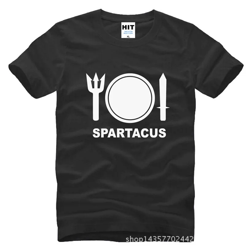 Мужская футболка с принтом House Spartacus модная коротким рукавом и круглым вырезом