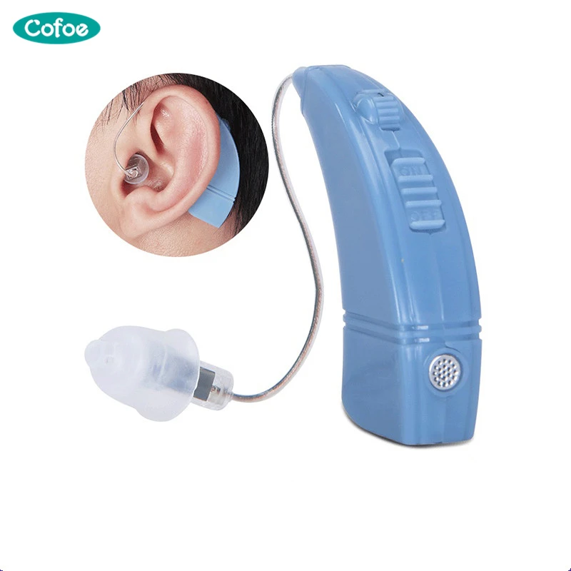  1pcs BTE USB Charge Hearing Aid Wireless Invisible Amplify Sound Portable For Hearing Loss Patient 
