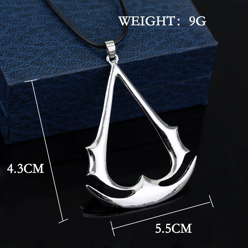 Ожерелье Assassins Creed, подвеска для косплея Эцио, серебряное ожерелье, ожерелье с подвеской из нержавеющей стали для мужчин и женщин