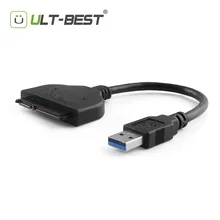 ULT-Mejor Cable Convertidor Adaptador de 22pin SATA USB 3.0 a Serial ATA Unidad de Disco Duro Externo Disco Duro para 2.5 “HDD/SSD 20 CM