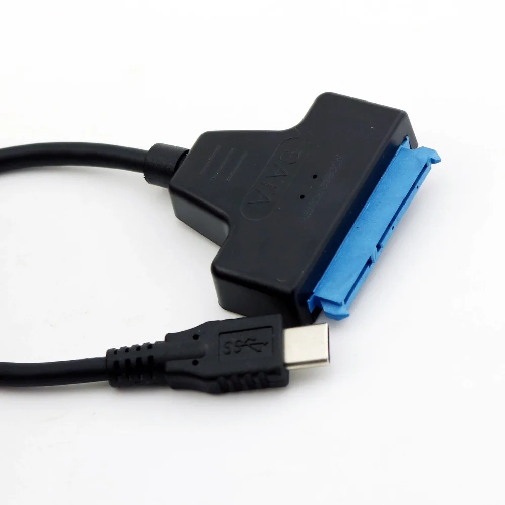 1х USB 3,1 type-C штекер для SATA 7+ 15 22 контактный разъем адаптера для 2,5 дюймового жесткого диска 20 см