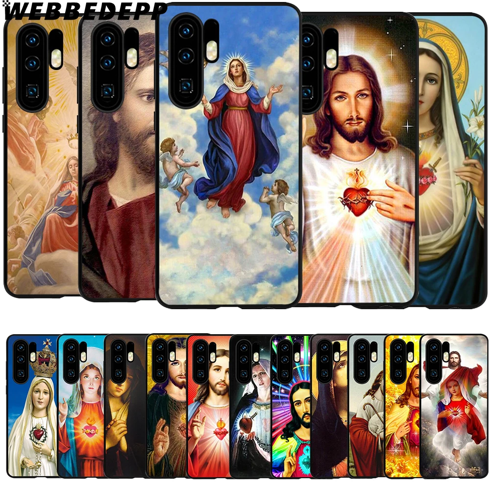 

WEBBEDEPP Virgin Mary Christian Soft TPU Case Cover for Huawei P8 P9 P10 P20 P30 Lite Pro P Smart 2019