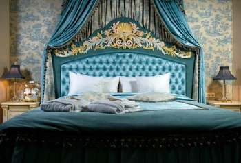 

Laeacco Boudoir Interior Luxurious Bed Curtain Pillow Photography Backgrounds Customized Photographic Backdrops For Photo Studio