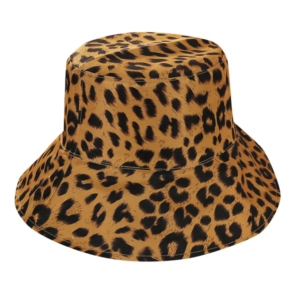 2019 Summer sexy leopard double-sided cap cotton summer casual comfort cap beautiful sunshade windproof cap hat girl 40J26 (13)