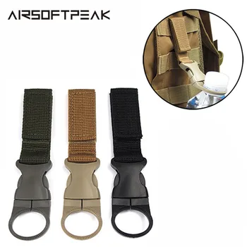 

Tactical Hunting Accessories Nylon Webbing Water Bottle Carabiner Military Belt Vest Backpack Attachable Loop&Hoop Hanger Hook