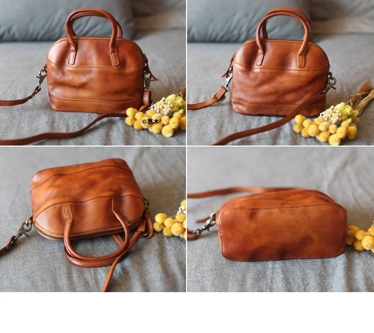 AETOO 2017 new retro art handmade cowhide handbag leather shell bag shoulder diagonal cross hand carry carry bag