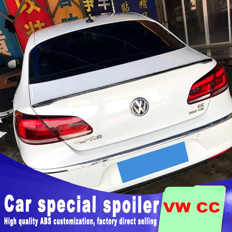 Дизайн для Volkswagen VW CC 2009 до задний багажник крылья спойлер праймер краски или черный белый цвет VW CC спойлеры