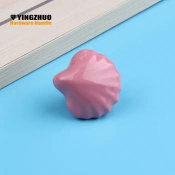 

Cabinet Shell Wardrobe Cupboard Door Pulls Handles,Furniture Hardware Ceramic Modern Shells Kitchen Handle Drawer Knobs